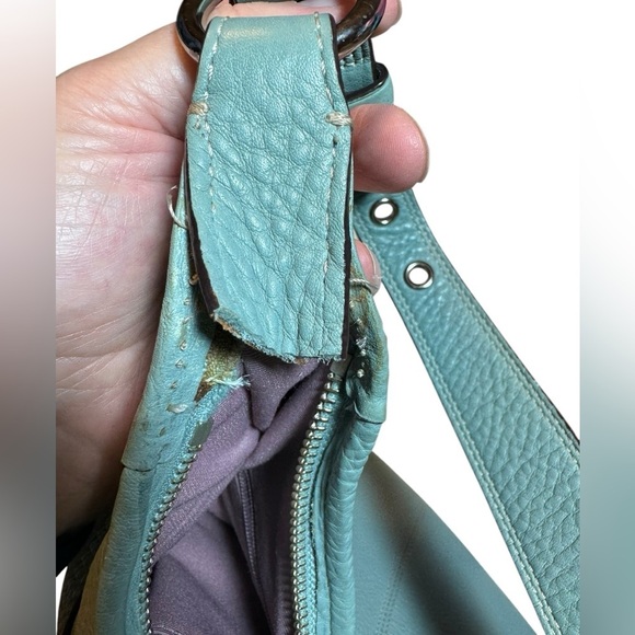 Coach Blue Hobo Bag with Sleek Crescent Shape - Picture 6 of 16